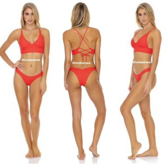 Luli Fama Corazon de Seda XL Reversible Bustier & Bottom XL $190 - Picture 3 of 15